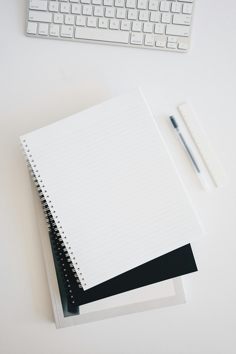 Fountain pen on notebook